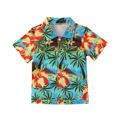 

SUNSIOM Hawaiian Shirt Beach Party Boys Girls Kids Children palm tree Party Fancy dress