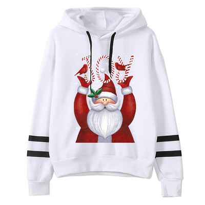 

Tailored Women Christmas Printing Stripe Round Collar Long Sleeves Sweater Tops