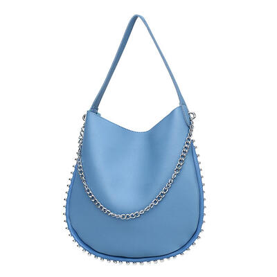 

Punk Women PU Leather Totes Rivets Large Capacity Shopping Shoulder Handbag