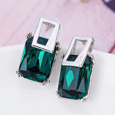

Wild temperament 925 silver diamond crystal earrings