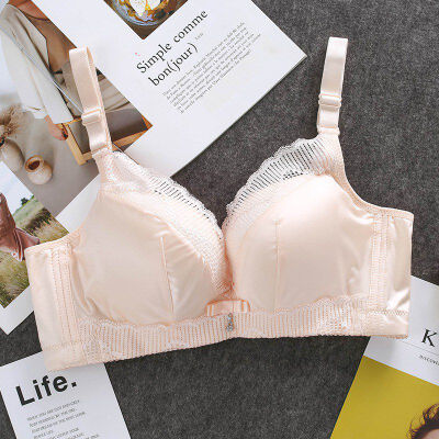 

Women Sleamless Thin Bras Summer Girl Sexy Ice Silk Bra Comfortable Gathered Underwear