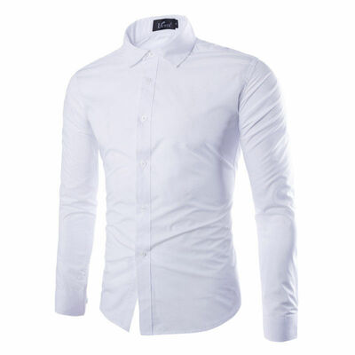 

Fashion Mens Luxury Long Sleeve Shirt Casual Slim Fit Stylish Dress Shirts Tops
