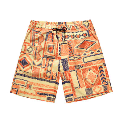 

Tailored Mens Fashion Casual Printing Patchwork Beach Surfing Swimming Loose Short Pants