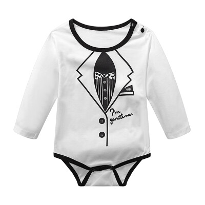 

Autumn Newborn Baby Boy Girl Long Sleeve Cotton Cute Print Romper Casual Baby Clothing