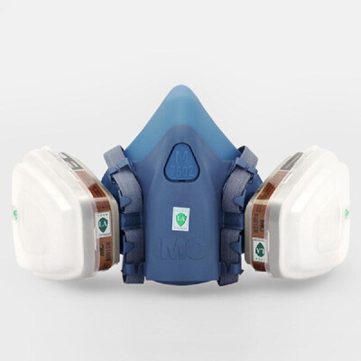 

7502 Mask 7 in 1 Suit Industry Painting Spray Dustproof Half Face Silica Gel Mask