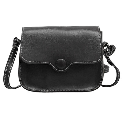 

Womens Fashion Solid Color Faux Leather Square Flap Crossbody Shoulder Bag