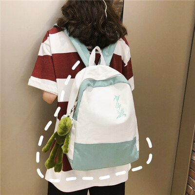 

Insfeng schoolbag female Korean version high school canvas harakata junior high school girl Japanese Backpack