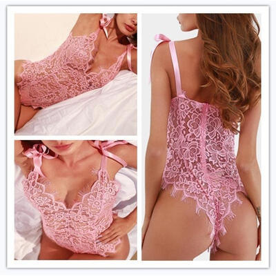 

Women Sexy-Lingerie Nightwear Sleepwear Dress Babydoll Lace G-string Underwear