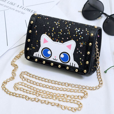 

Girls Hot Mini Animal Cat Design Soft Women Cross-body Handbag Fashion Girls Kids PU Shoulder Messenger Bag