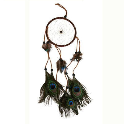 

Ream Catcher peacock feather wall hanging decoration ornament-22" Long C