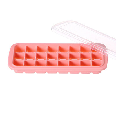 

24-Grid Summer Silicone Ice Cube Mold Tray Maker Mould Kitchen Bar Tool with Lid