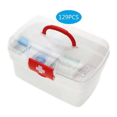 

129PCS All Purpose First Aid Kits Box for Home Car Outdoor Family Emergency Medicine Storage Box Organizer Set FDA Approved