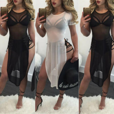 

Sexy Women Cover Up Summer Lace Crochet Bikini Swimwear Beach Dress Bathing Suit