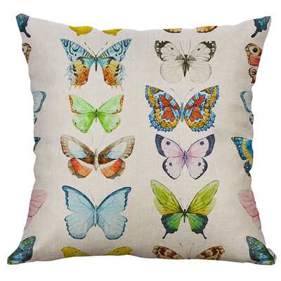 

〖Follure〗Linen Series Butterfly Pillowcase Cushion Cover Pillow Cover 45X45cm