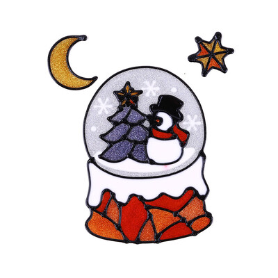 

Toponeto New Year Stickers PVC Xmas Window Sticker Christmas DIY Decorations For Home