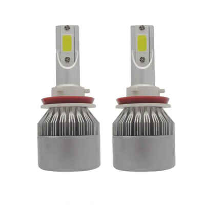 

2pcskit H11 6000K COB Chip 55W T2 12V Car Vehicle Auto Aluminum Headlight Waterproof LED Lamps Bulbs Lights