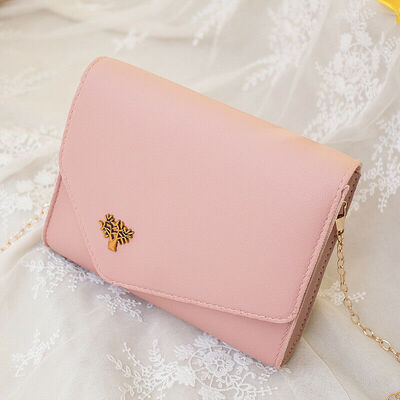 

New Style Women Handbags Small Shoulder Bag PU Leather Envelope Crossbody Messenger Handbag Purse Pure Color Chains Fashion Hot