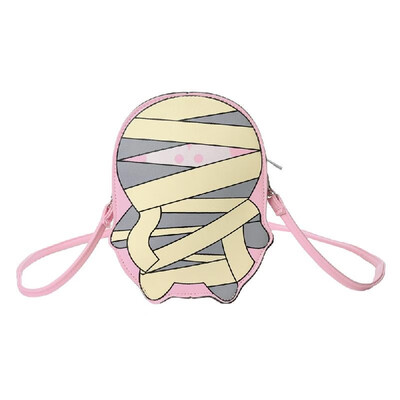 

New Fashion Women Crossbody Bag PU Leather Cartoon Print Zipper Back Slot Pocket