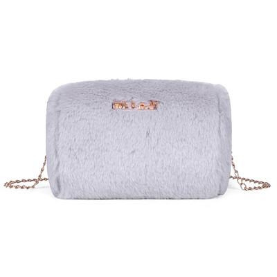 

Tailored Fashion Parent-Child Plush Solid Color Shoulder Bag Messenger Bag Coin Purse