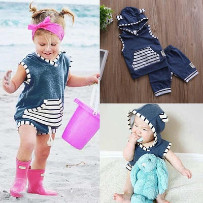 

Cotton Toddler Kids Baby Boys Girls Outfits T-shirt TopsPants Clothes Romper 2Pcs Outfits