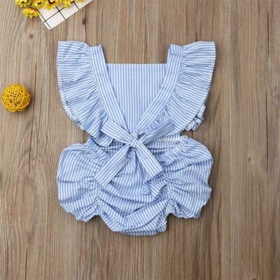 

Sweet Newborn Baby Girl Ruffle Romper Bodysuit Jumpsuit Clothes Outfits Sunsuit