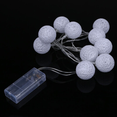 

Tailored 13M 10LED Cotton Ball String Lights Party Wedding Christmas Decor Lights