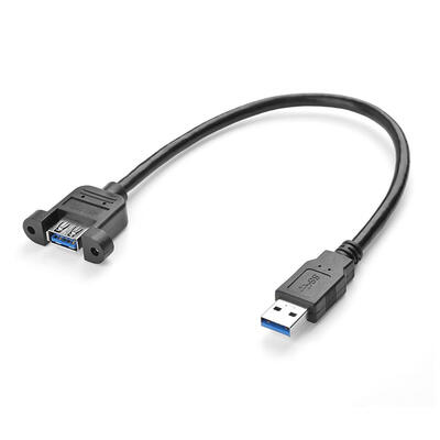 

USB 30 Extension Cable Male to Female Dual Shielded wScrew Panel Mount