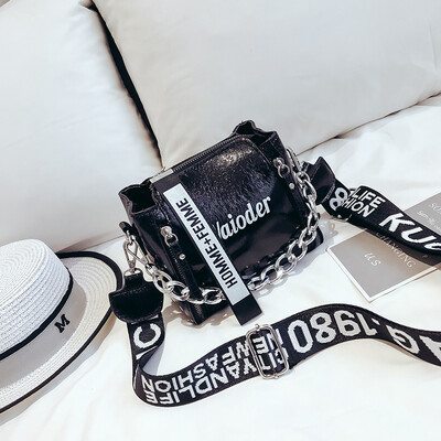 

Bucket bag women 2019 new wave Korean Joker handbag shoulder Messenger bag womens summer broadband bag