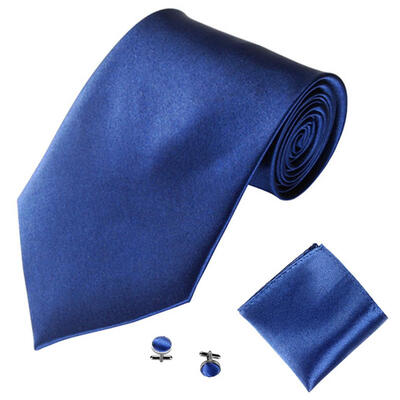 

Mens Fashion Solid Color Suits Ties Necktie Cufflinks Hanky Set Tuxedo Suit