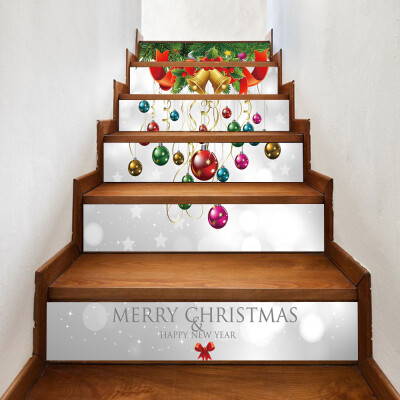 

Tailored Christmas 3D Simulation stair stickers Waterproof Wall Stickers DIY Home Decor