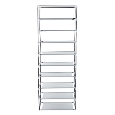 

Gobestart 10-Tier Shoe Rack Storage Organizer with Dustproof Non-woven Fabric Cover