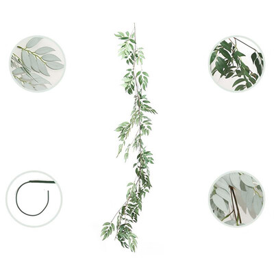 

1pc 17m Artificial Willow Rattan Fake Vine Wicker Wedding Party Home Decoration