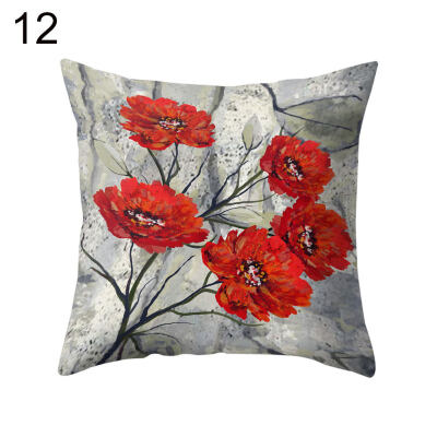 

Bright Color Flower Pillow Case Cushion Cover Sofa Bed Car Cafe Office Decor