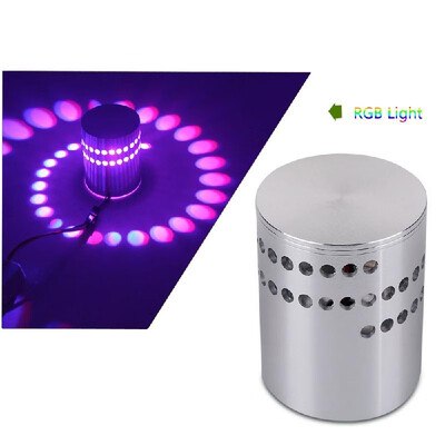 

Spiral Wall Lamp LED Night Light Creative LED Aluminum Bedroom Bedside Lamp Bar Porous Aisle Lamp 3W RGB with Remote Control
