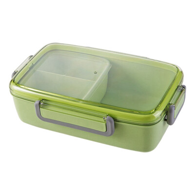 

Hot Sale Portable Lunch Box Four-sided Buckle Sub-grids With Lid Lunch Box Chinese Style