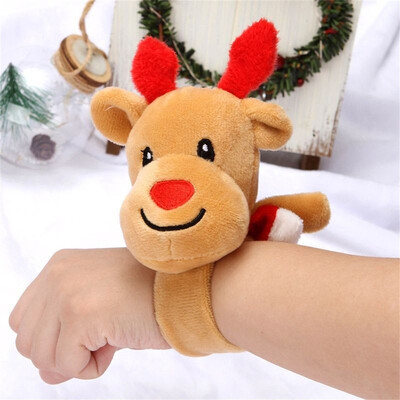 

Siaonvr Christmas Elk Pat Clap Bracelet Kids Band Christmas Soft Circle Wrist Gift Toys
