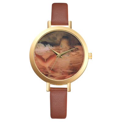 

LVPAI Brand Women Watches Luxury Leather Strip Marble Dial Dress Wristwatch Ladies Gift Quartz Clock Relogio feminino 533