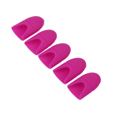 

5pcs Silicone Nail Art Remover Finger Caps Reusable UV Gel Remove Tool
