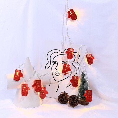 

Tailored Red Gloves Iron Lights 2M String Lights 10 LED Outdoor Indoor Xmas Tree Decor