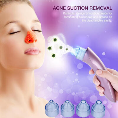 

Greensen 4 Replaceable Heads Blackhead Vacuum Removal Pore Cleaner Acne Suction Cleanser Facial Care