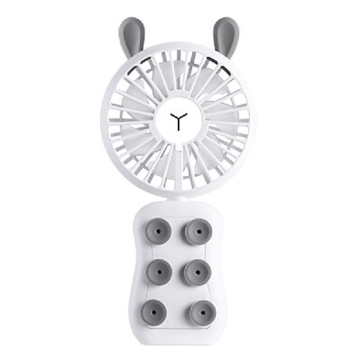 

New USB Portable Mini Rechargeable Handheld Fan Silicone Suction Cup Mobile Phone Bracket Night Light Fan