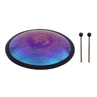 

18 Inch UU Drum Hand Pan Drum D-Minor Alloy Steel Tongue Drum 11 Double-tone Tongues Percussion Instrument with Drum Bag