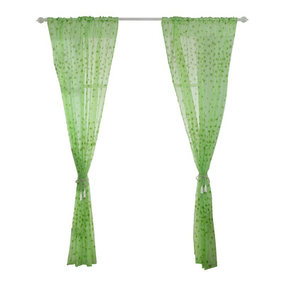

Window Curtain Flower Print Divider Tulle Voile Drape Panel Sheer Scarf Valances Curtains Explosion bedroom living room curtain