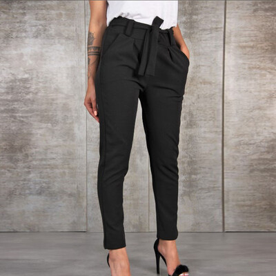 

Womens Casual Skinny Long Pants High Waist Stretch Jeans Pants Pencil Trousers