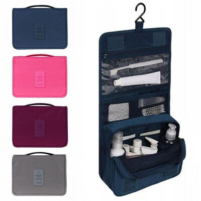

Fashion Ladies Mens Wash Zipper Bag Travel Toiletries Makeup Organizer Toilet Hanging Bags