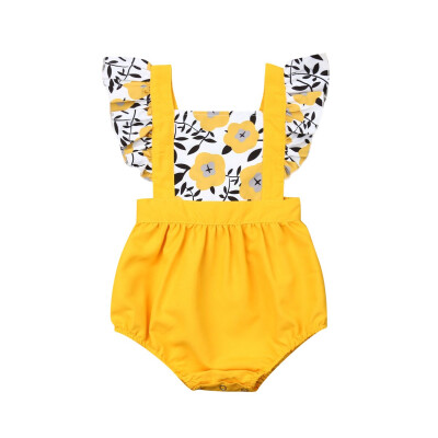 

Sweet Newborn Baby Girl Floral Romper Bodysuit Jumpsuit Summer Clothes Outfit 2019