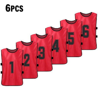 

6 PCS Kids Basketball Pinnies Quick Drying Basketball Jerseys Youth Sports Scrimmage Soccer Team Training Bibs Practice Sports Ve