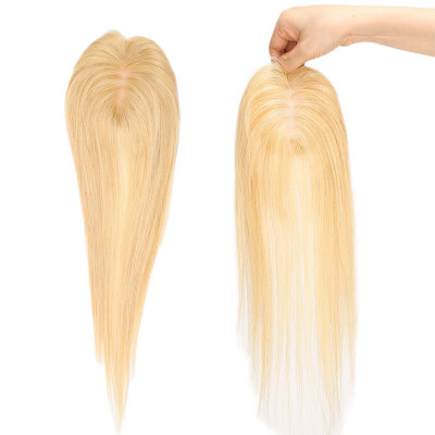 

Silk Base Human Hair Toppers for Women Clip in Top Hairpiece Toupee for Thinning Hair