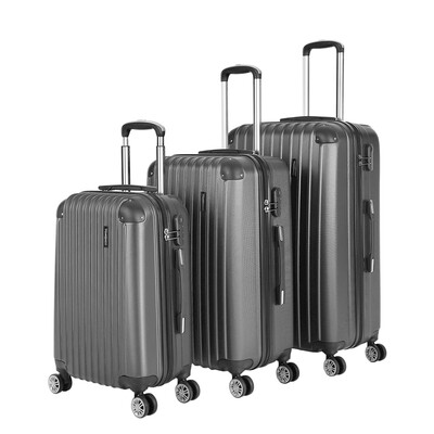 

TOMSHOO Fashion 3PCS Luggage Set Carry-on Suitcase ABS Hard Shell Trolley 20"24"28" Combination Lock Universal Wheels