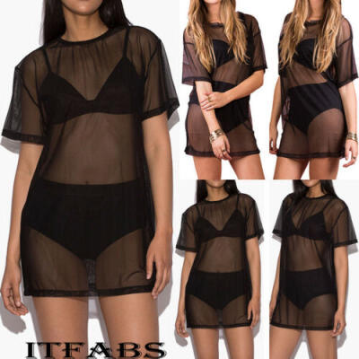 

Women Beachwear Swimwear Bikini Beach Wear Ladies Mesh Tops Blouse Summer Dress